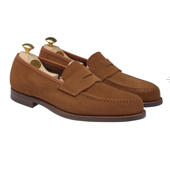 CROCKETT & JONES HARVARD II SIZE 9 1/2 E color snuff suede - Picture 1 of 9